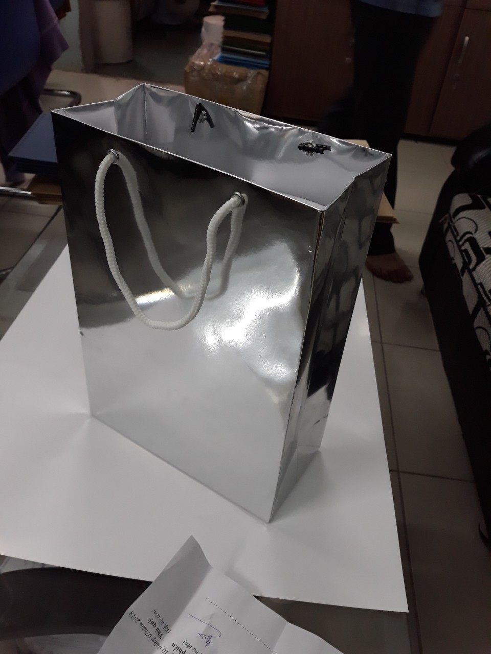 Bộ 50 Túi giấy  đựng quà bạc  Metalize cao cấp