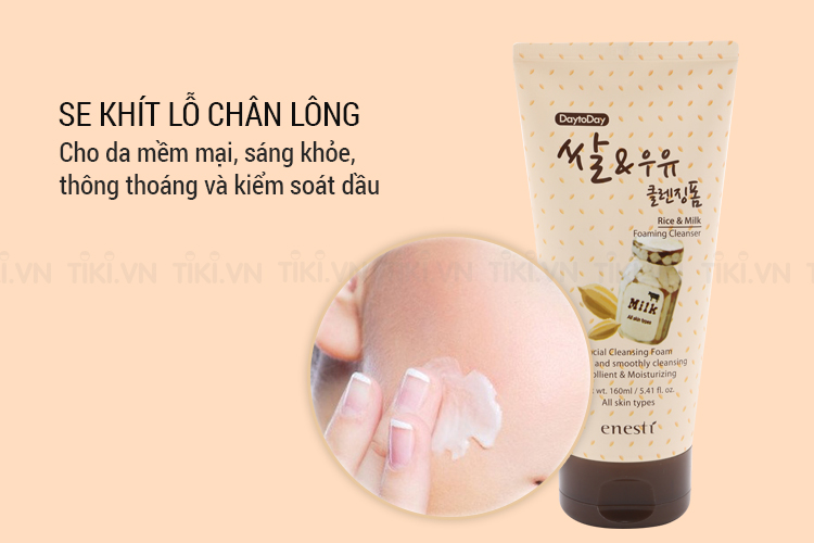 Sữa Rửa Mặt Daytoday Enesti Gạo Và Sữa Tươi (160ml)