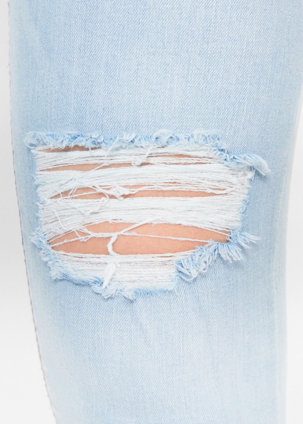 Quần Jean Nữ Skinny Dài Rách Xanh Sáng - AAA JEANS
