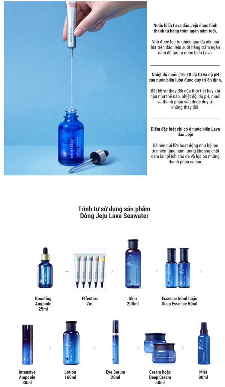 Thành Phần Kích Hoạt Cô Đặc Giúp Săn Chắc Da Innisfree Jeju Lava Seawater Effector (Firming) (7ml)