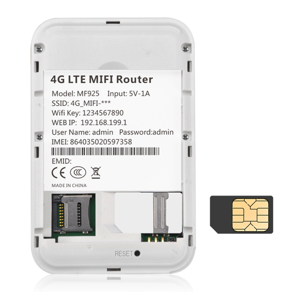 Bộ Phát Wifi Từ Sim 3G Hoặc 4G King Crown MF925 - (Trắng) - Hàng Nhập Khẩu