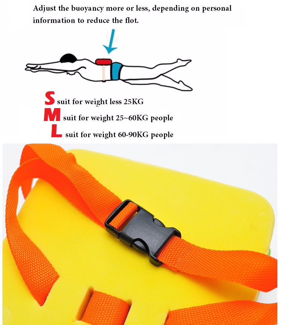 Phao ván tập bơi ĐEO LƯNG, chất liệu xốp cao cấp sử dụng cho trẻ nhỏ và người mới tập bơi - POKI