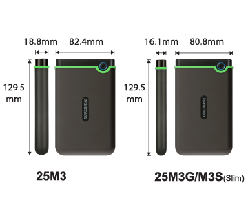 Ổ Cứng Di Động Transcend M3S 1TB Slim USB 3.0 TS1TSJ25M3S - Hàng Chính Hãng