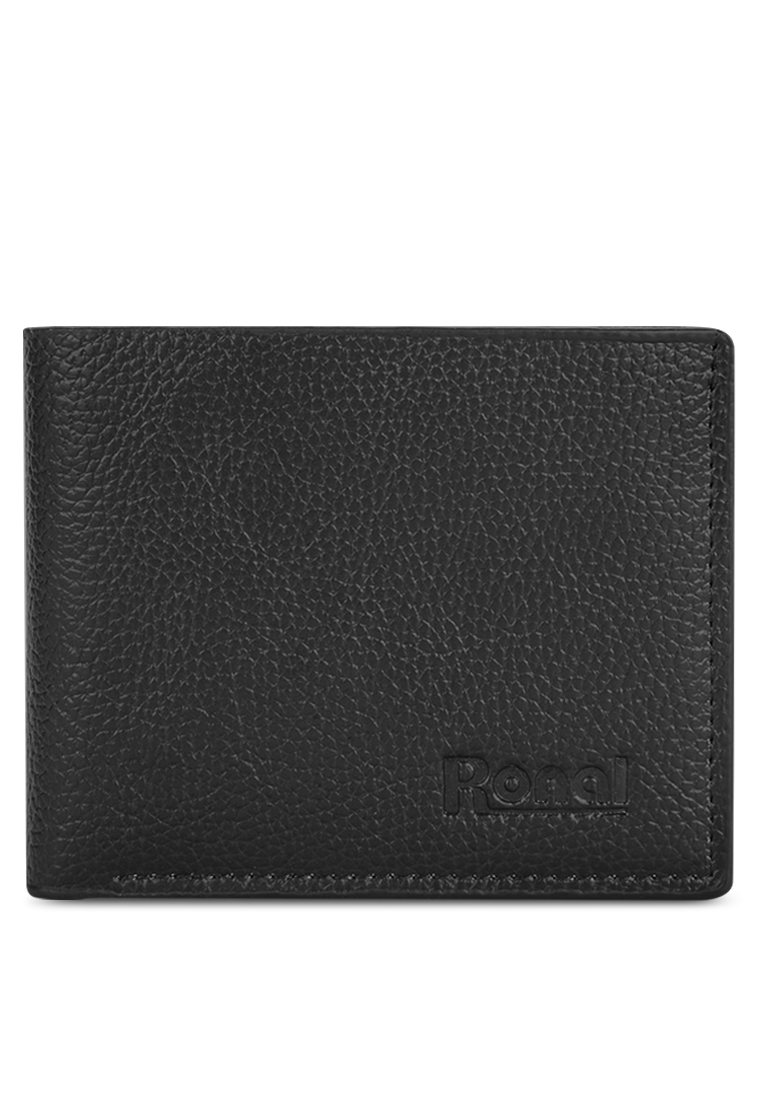 Ví Nam Da PU Ronal Cao Cấp (12 x 10 cm) - Đen
