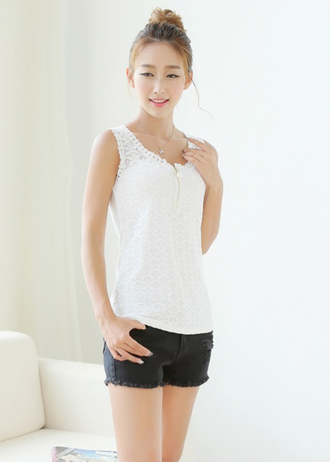 Áo nữ không tay khóa ngực ale55