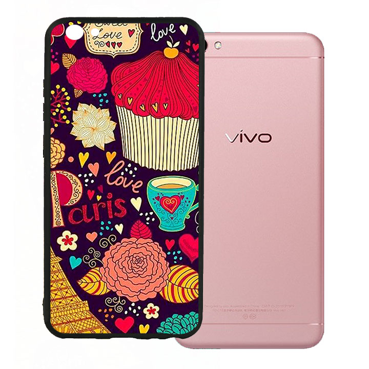 Ốp lưng viền TPU cao cấp cho Vivo V5 - Paris 04