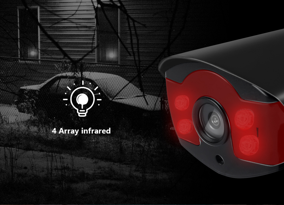 Bộ 4 camera WIFI IP FULL HD 1080P và đầu thu NVR 4 Kênh - Thiết kế mới