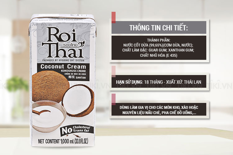 Nước Cốt Dừa Đậm Đặc Roi Thai (1Lít)