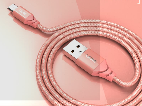 Dây Cáp Truyền Dữ Liệu/ Cáp Sạc Dây 1.5 Mét Màu Hồng Và Vàng Lok LEJIE Micro USB Android Cho Dòng Sản Phẩm Millet/ Samsung/ Meizu/ Jinli/ Oppo LUMC-2150G