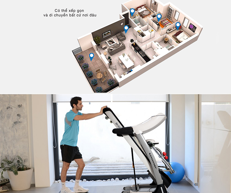 Máy Chạy Bộ Kingsport BK-6000 Đa Năng (Trắng)