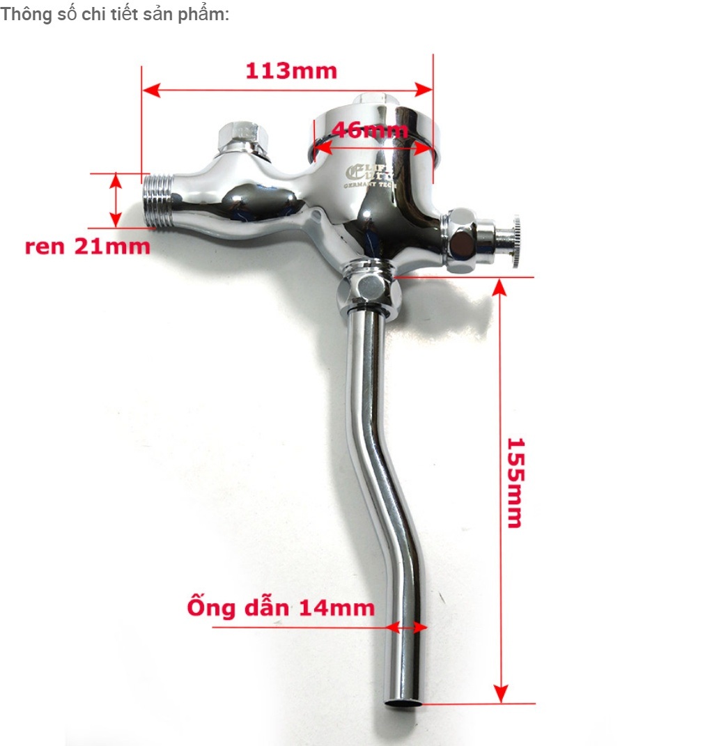 Vòi nhấn xả tiểu nam Đồng mạ Chrome Eurolife EL-XT130 (Trắng bạc)