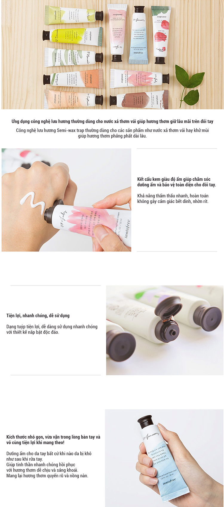 Kem Dưỡng Da Tay Innisfree Jeju Life Perfumed Hand Cream-Yuja Tea (30ml)