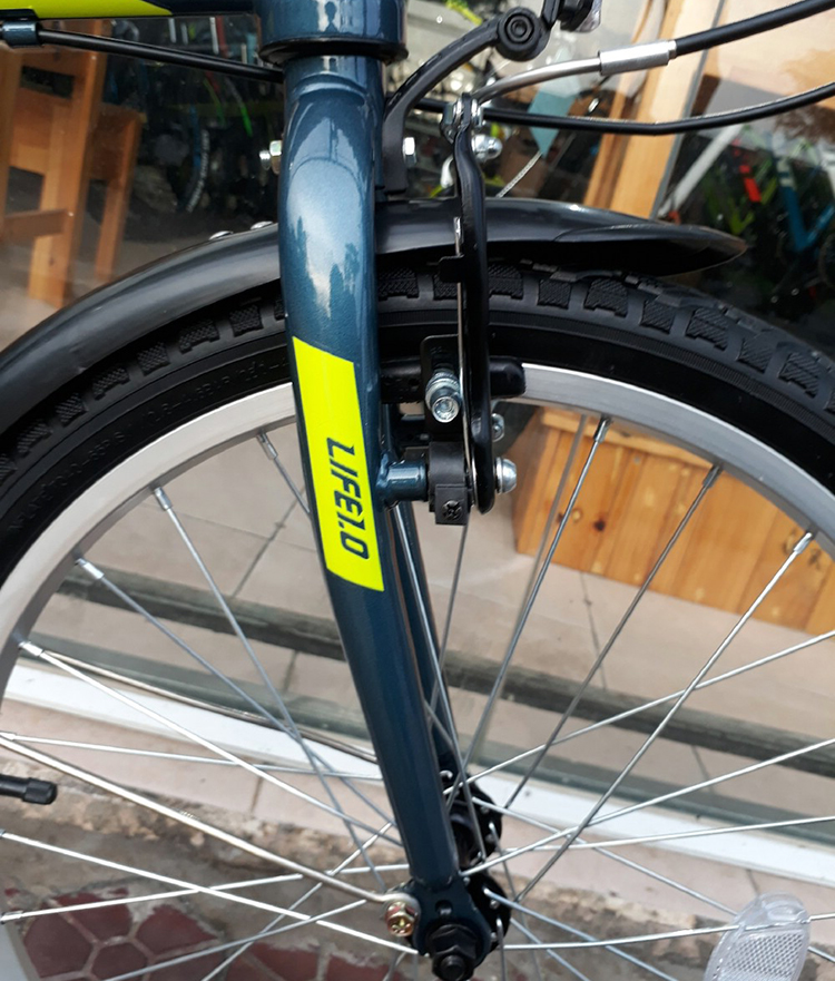 Xe Đạp Gấp LIFE 1.0 2018 (Xám Đen Phối Vàng)