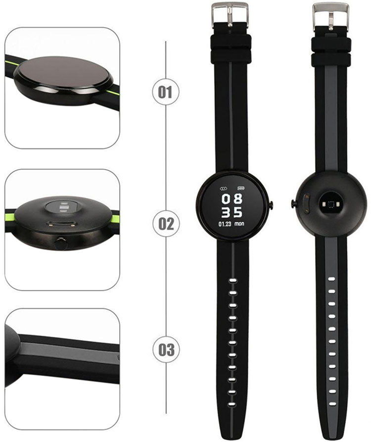 Vòng Đeo Tay Thông Minh Wonlex V06S  - Hàng Nhập Khẩu - Xám