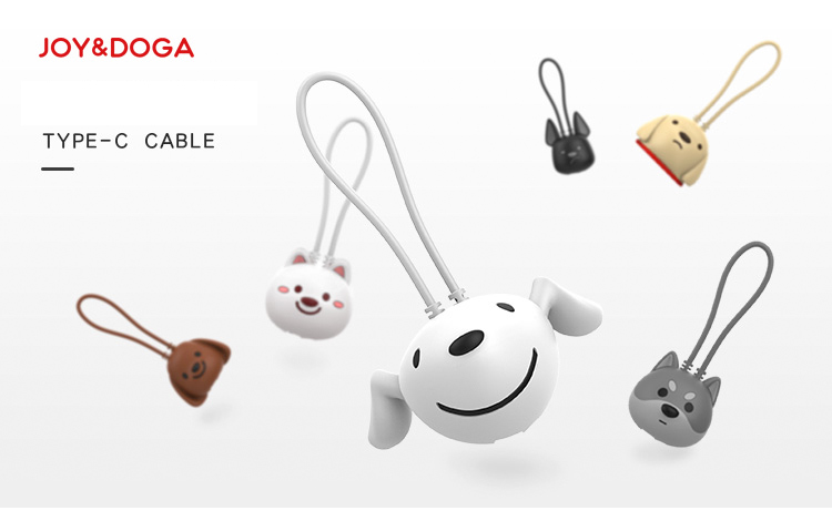 Cáp Sạc Android Type-C Hình Con Chó Dostyle Jiaodong Custom JOY&DOGA Số Lượng Có Hạn Dùng Cho Huawei/Millet/Hammer/A plus/Samsung Và Một Số Mẫu Giao Diện Type-C Khác- CHILL