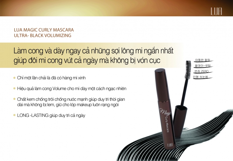 MASCARA Dày mi LUA MAGIC CURLY Korea