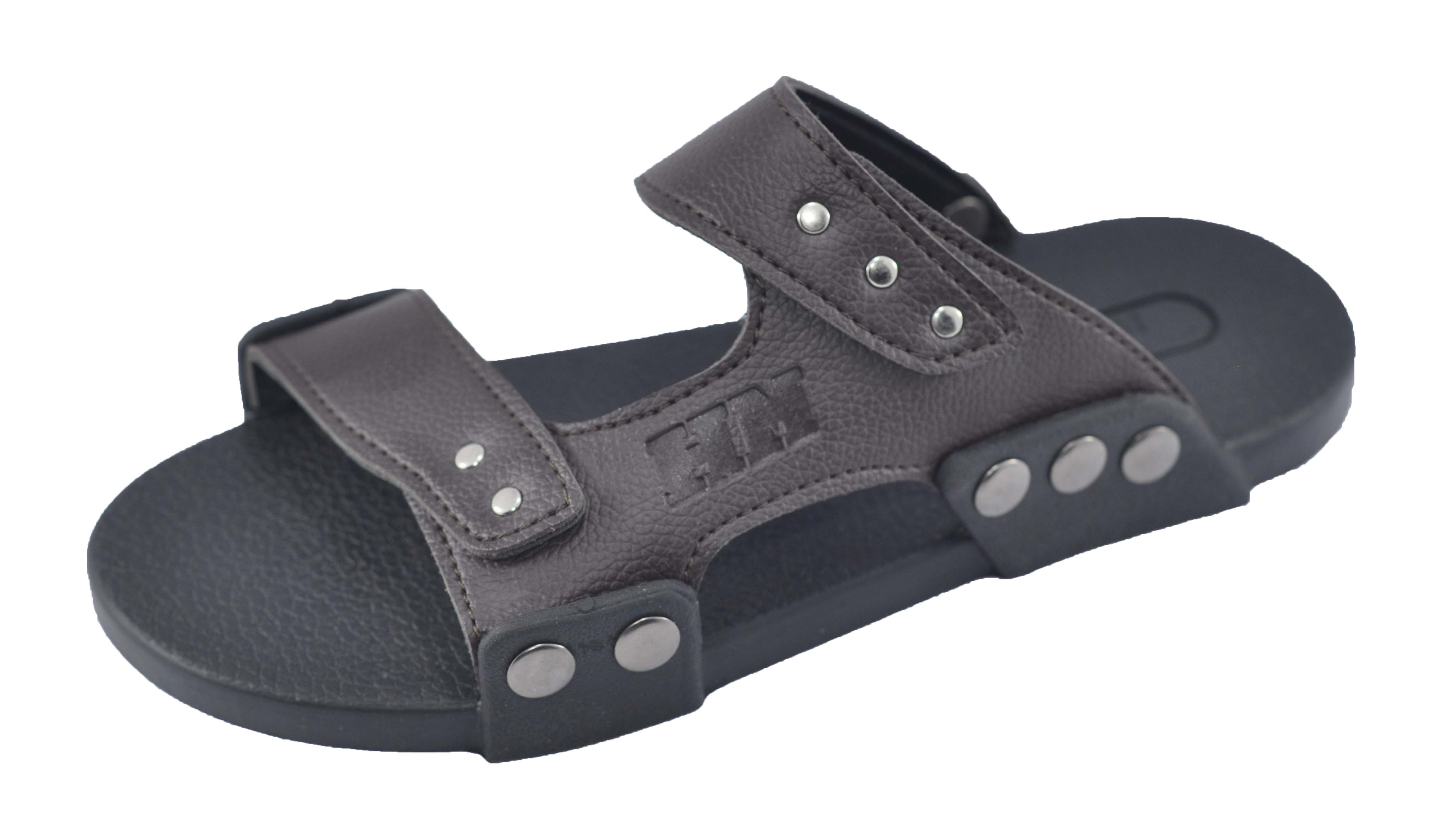 Dép nam da PU chất lượng cao- TPU-84 ( Nâu)