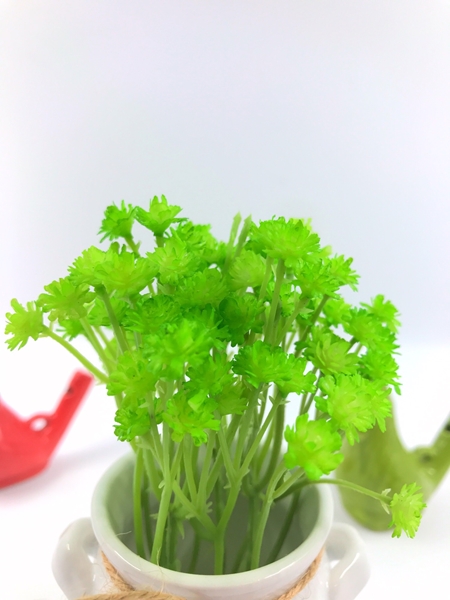 Chậu sứ hoa giả hình tai thỏ màu Xanh lá ms 1037