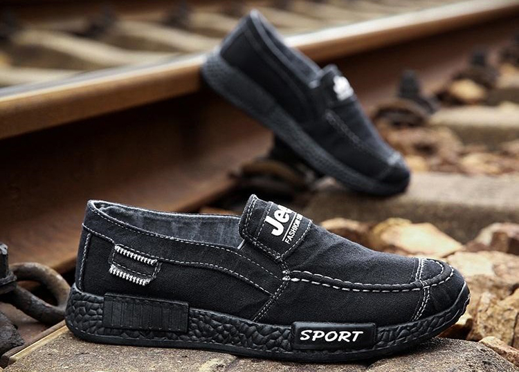 Giày Lười Vải Nam Demin 