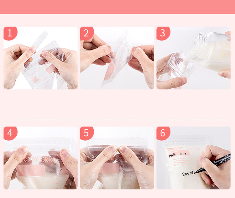 Túi Trữ Sữa Mẹ Little White Bear 97730 200ml (Hộp 60 Túi)