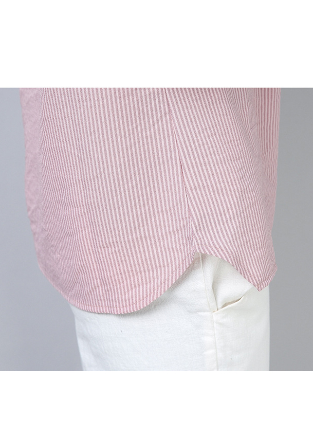 Sơ mi nữ sọc kẻ hồng xinh xắn sm33