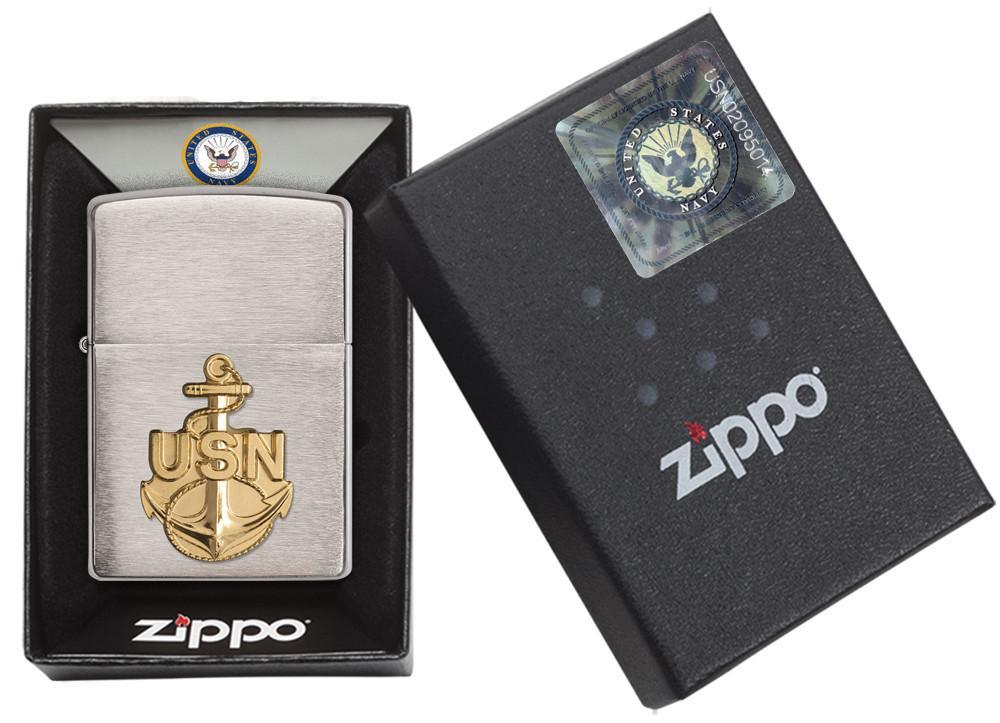 Zippo-US-NavyA-nchor-Emblem-Brushed-Chrome-Zippo-Store-280ANC-5