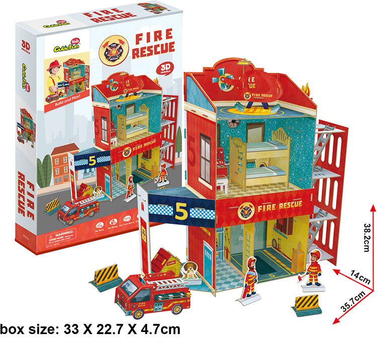 Mô Hình Giấy Cubic Fun Cứu Hoả P813H