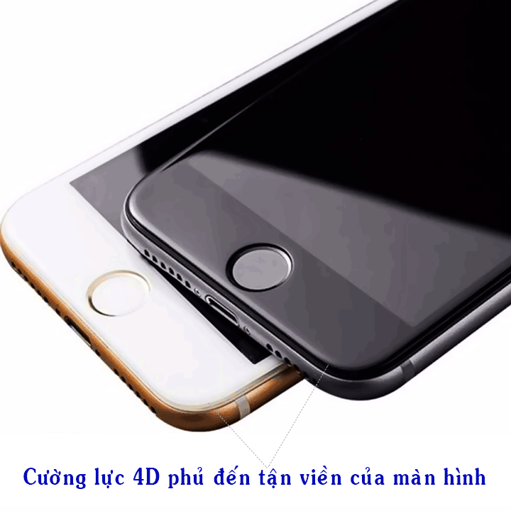 Kính Cường Lực Full Màn Hình 5D Cho Iphone 6 Plus - Màu Đen