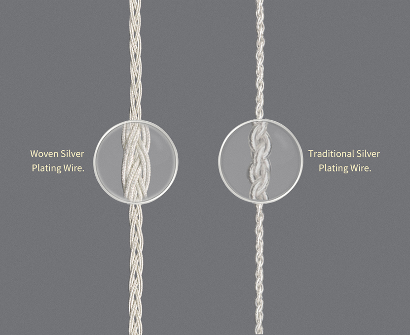 Cáp bạc cho tai nghe KZ