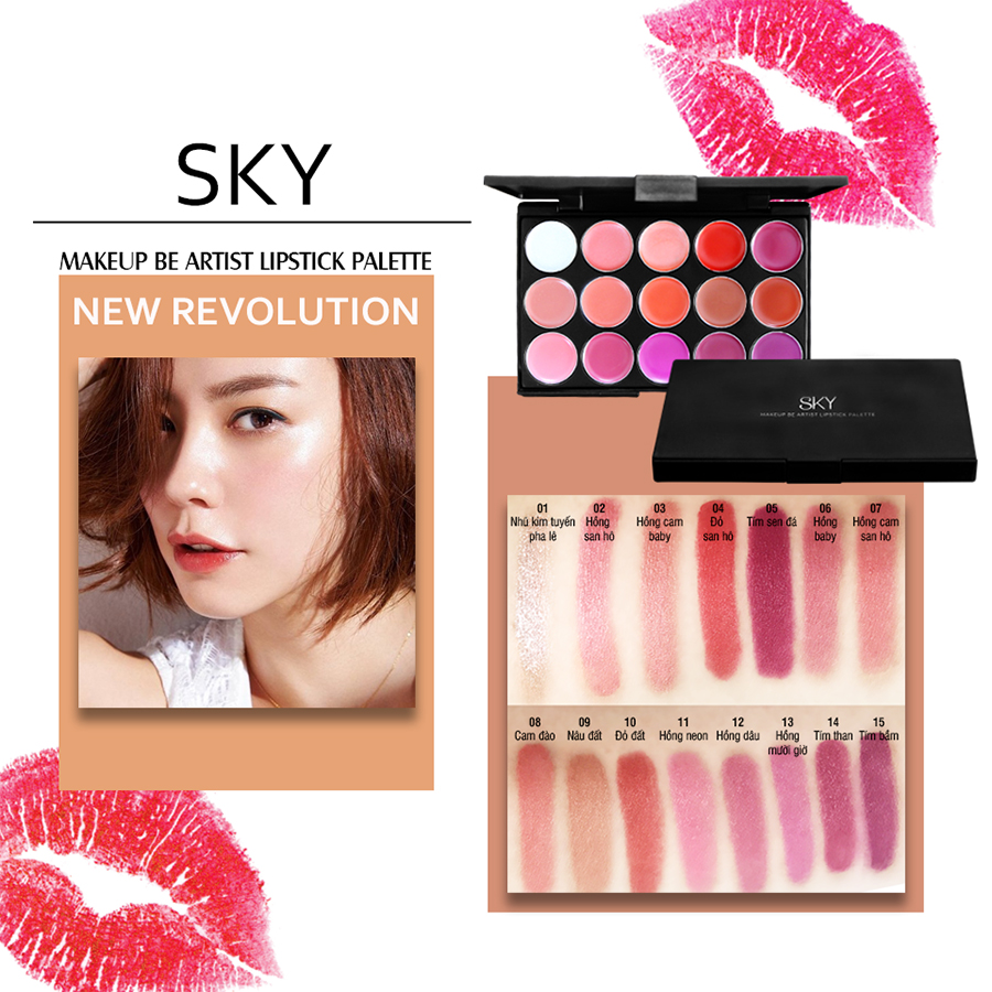 Bảng Son 15 Màu Sky Palette