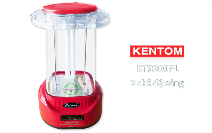 Đèn sạc chiếu sáng khẩn cấp Kentom KT 3200PL (Đỏ)