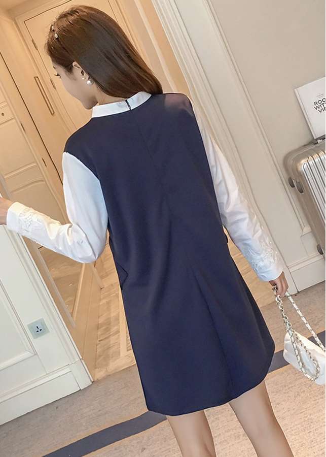 Đầm bầu công sở dáng suông có khóa db29