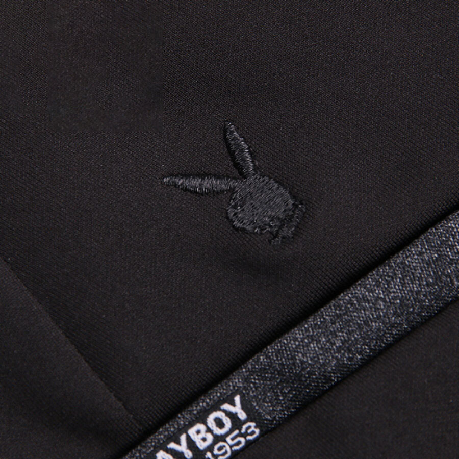 Playboy PLAYBOY men casual pants loose black high elastic men pants straight pants Slim trousers autumn DH16160008 Navy 35