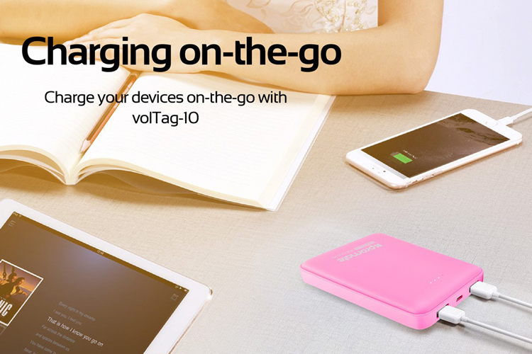 Pin Sạc Dự Phòng Promate Voltag-10 10000mAh Siêu Mỏng - Hàng Chính Hãng