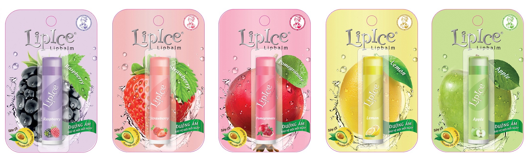 Son dưỡng không màu LipIce hương Dâu 4.3g + Tặng gương cầm tay xinh xắn
