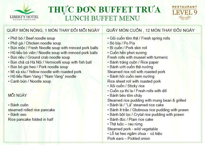 Buffet Trưa Với 70 Món Á, Âu, Việt Và Hải Sản Nướng - Nhà hàng - Liberty Hotel Saigon Parkview