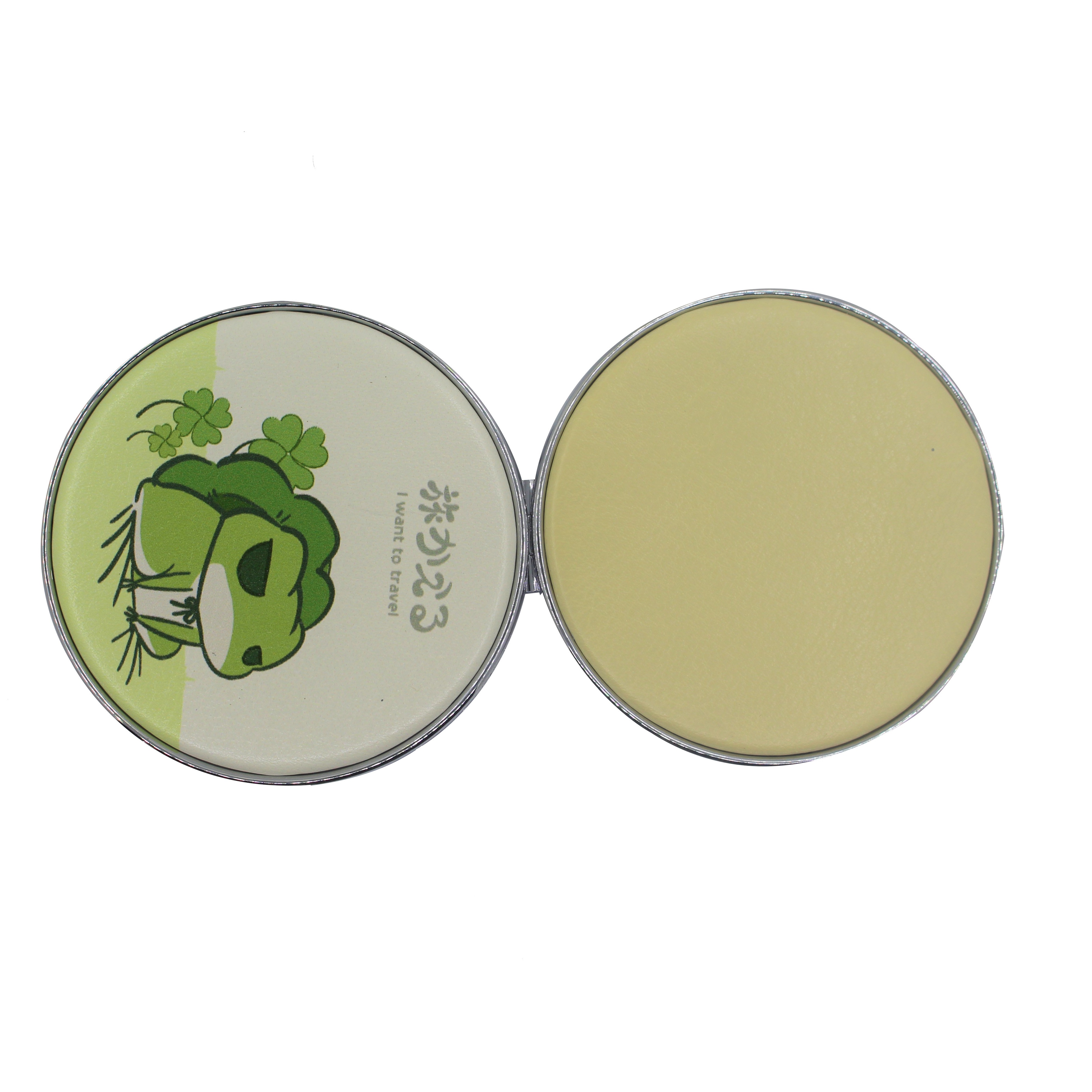 Gương trang điểm hai mặt tiện dụng tròn mini hình ếch xanh lá  Minigood DMCTB073