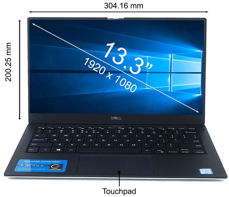 Laptop Dell XPS13 9360 70148070 Core i5-8250U/Win10 + Office 365 (13.3 inch)
